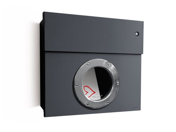 Briefkasten Letterman 1K Anthrazit (RAL 7016) inkl. LED Licht